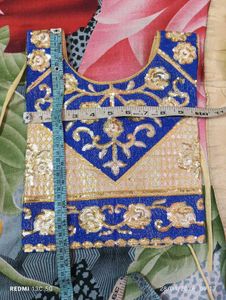 Elegant Yellow &amp; Blue Lehenga Choli Set