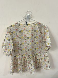 Floral Smocked Peplum Top