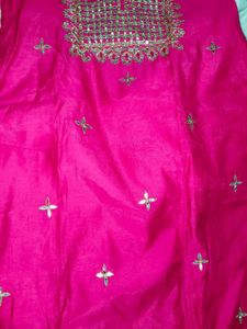 Elegant Pink Kurta with premium heavy dupatta