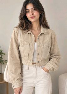 Cropped Corduroy Jacket