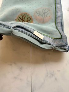 Light Blue Saree with Tree Motif