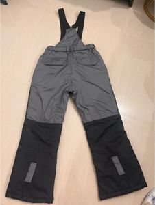 unisex Grey cargo peep Pants with Suspenders