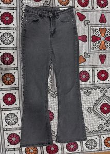 Women's Grey Flared Jeans - Size 30