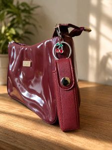 Chic Cherry Charm Crossbody Bag
