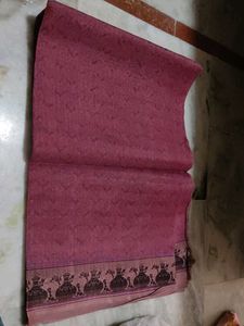 Elegant Red Saree with Intricate Border