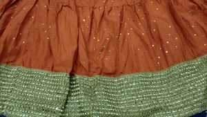Festive orange brownyEthnic Skirt