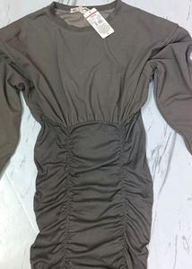 Bodycon Puffer Sleeves Dress New