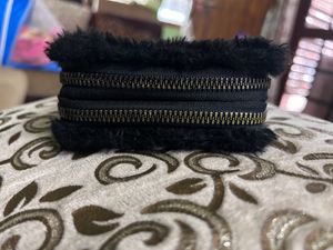 Trendy Fur Material Small Wallet