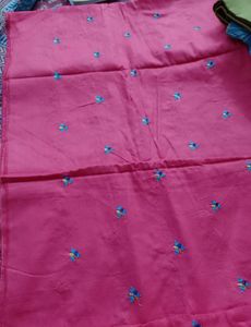 Glace Cotton Embroidery Suit