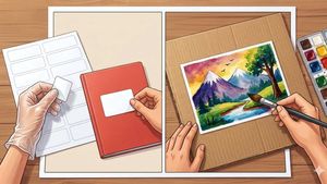 labels sheet and soft cardboard