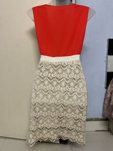 Pintrest Red &amp; Lace Party Dress