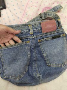 Y2k Denim Buckle Shoulder Bag