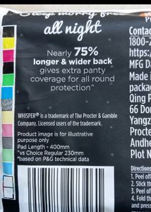 Whisper  Bindazz Night' XXXL 2  Pads
