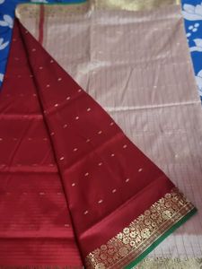 New Elegant Red &amp; Beige Saree