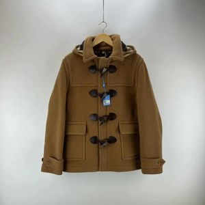 Classic Brown Duffle Coat with Toggle Closure