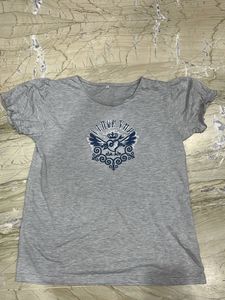 Grey "I Love You" Graphic Tee