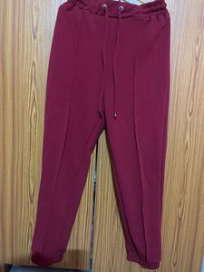 Dark red/Maroon Jogger Style trousers