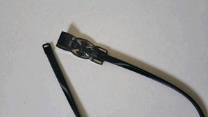 Elegant Black Belt with Gold Buckle