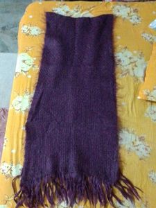 Purple Fringe Scarf