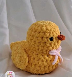 Adorable Crochet Chick Plush Toy