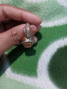 Pure Silver yellow sapphire ring (astrological pur
