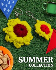 Crochet Sunflower Keychains