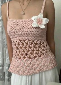 Crochet Flower Tank Top