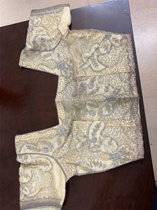 Lemon net designer saree with blouse