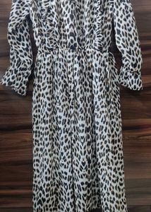 Zara Leopard Print Ruffle Dress