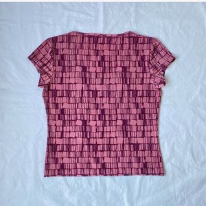 Patterned Short Sleeve Top