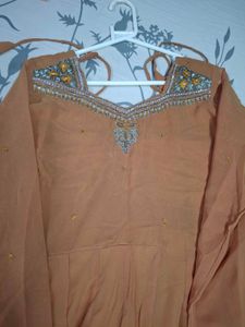 Mustard Anarkali Set 🌼🌼