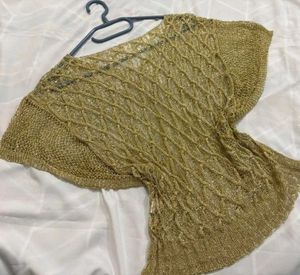 🎁Y2k Sparkly Gold Top A