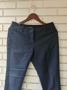 Navy Blue Cropped Trousers