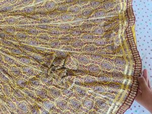 Yellow Printed Anarkali Kurta