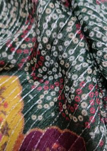 new designer Green duppata with Bandhani Print