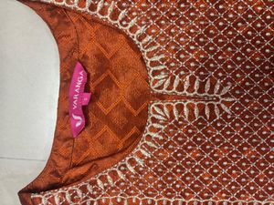 Varanga Stylish Orange Kurta Set