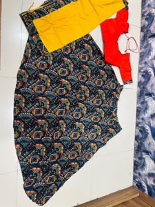 Cotton chaniya choli with padded de