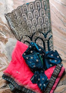 Elegant Teal Lehenga Choli ( with margin)