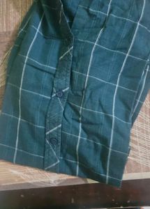 Men's Green Checkered Shirt