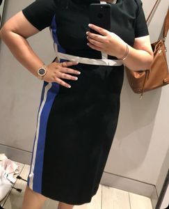 Stylish Color Block Sheath Dress