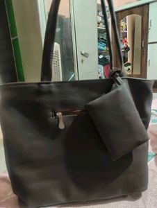 Striped Color Block Tote Bag