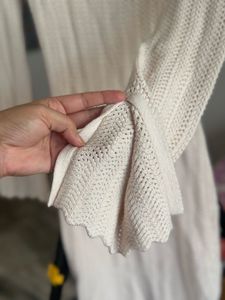 🔥Cream Knit Dress with Tie Back🔥
