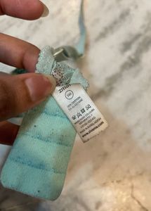 Mint Green Lace Trim Bra