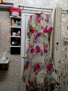 Beautiful Designer Floral Print Ethnic Gown
