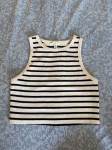 H&M Striped Cropped Tank Top