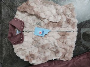 Faux Fur Jacket with cotrize pant