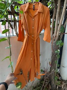 (New with tags) Here&amp;Now Orange Shirt Dress