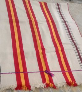 Striped pure woolen weaved shawl