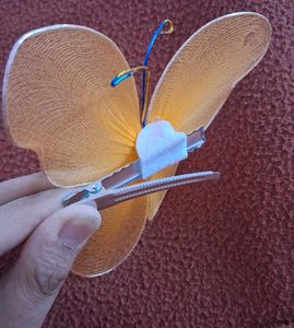 Butterfly Orange Sparkling hair clip