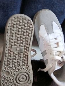 Stylish White &amp; Grey Sneakers